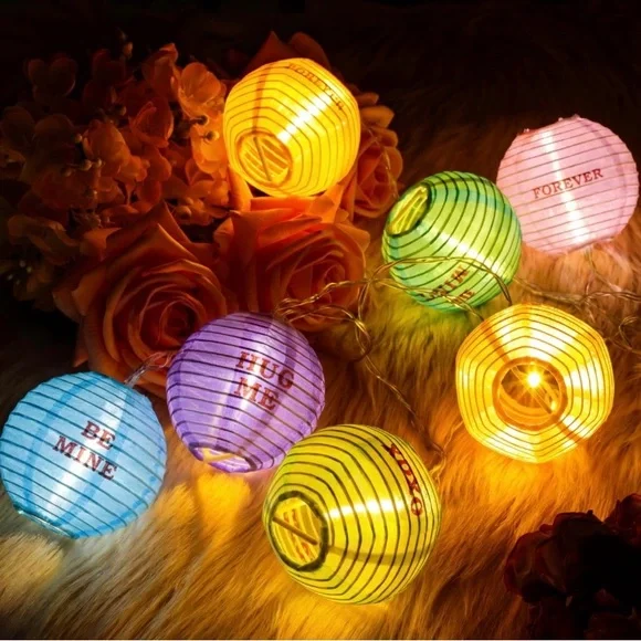 10 Pcs Conversation Hearts Light String any Decor - Picture 1 of 2